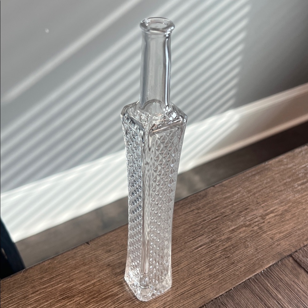 Vintage 1950’s Clear Glass Owen’s-Illinois Diamond Cut Pattern Bottle 56MM
